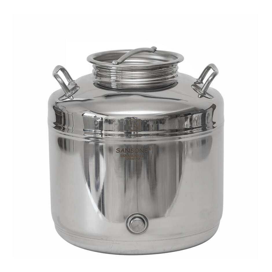 Fusto 15 litri per olio Europa Sansone in acciaio inox