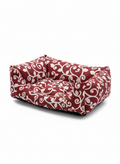 Cuccia per Cani Imbottita - Motivo Decorativo Bordeau- seduta 47*44cm
