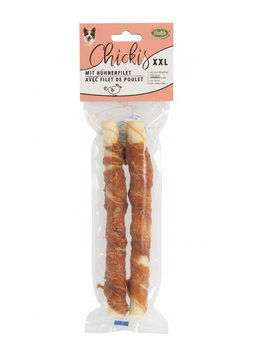 Chickis XXL - Snack per Cani con Filetto di Pollo 2x 130 g
