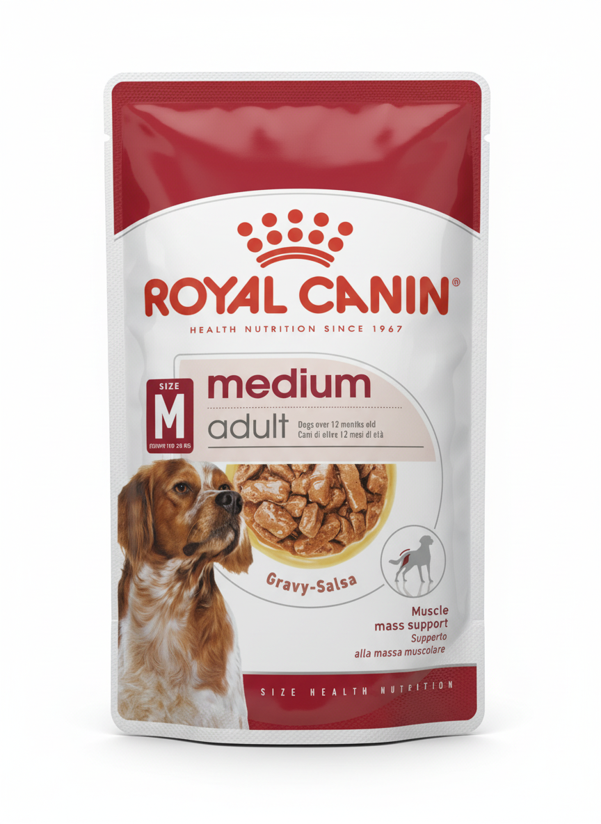 Royal Canin Medium Adult - Cibo Umido per Cani Taglia Media gr 140